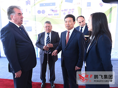 董事长王家安陪同塔吉克斯坦总统埃莫马利·拉赫蒙出席由M6米乐体育
总承包该国日产3300吨水泥生产线EP项目奠基仪式